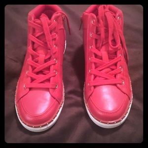 Red High Top Sneakers